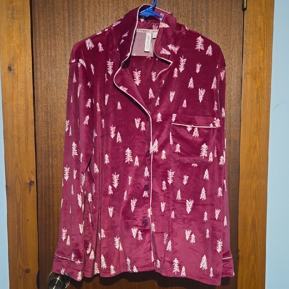 Joyspun Womans Pink Tree PJ Set, Size XL